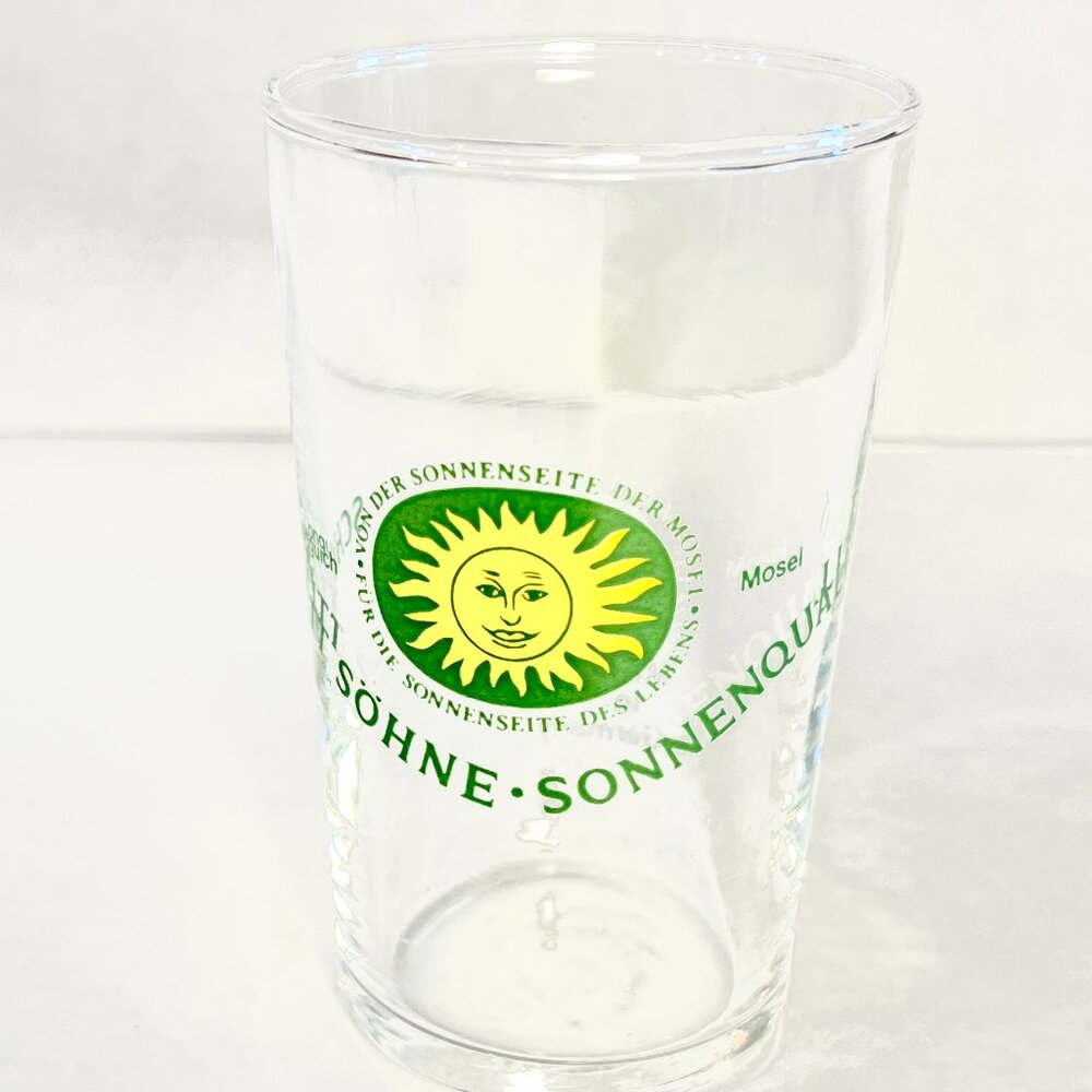 WEST GERMAN WINE GLASS WITH SCHMITT-SOHNE MARKING ON GLASS. MADE IN WEST GERMANY
